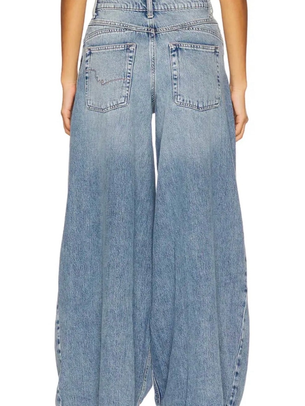 FREE PEOPLE $148 WESTWARD DEMI JEANS - Picture 3 of 7